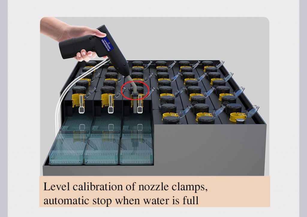 Lead-acid battery watering gun