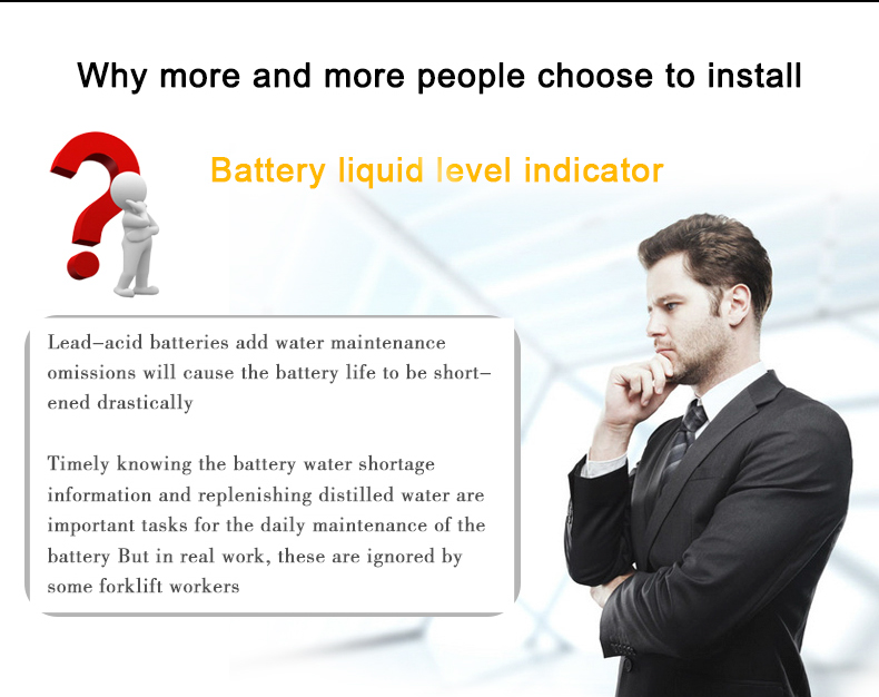 Forklift Battery liquid level indicator