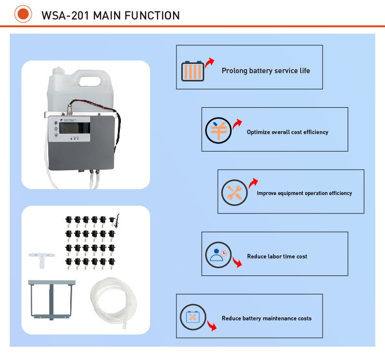 electric forklift battery watering system